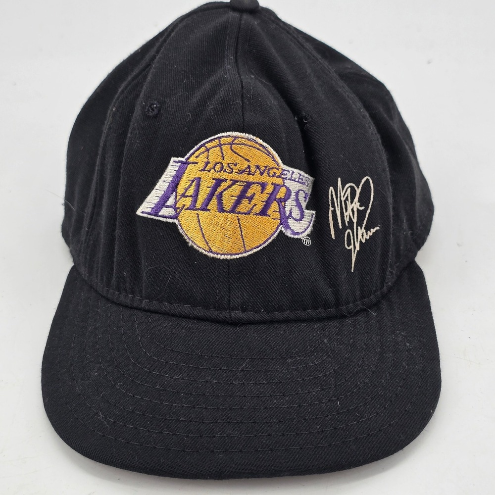 Vintage Lakers Snapback Mens OSFA Hat Black Magic Johnson 32 Signature NBA Cap